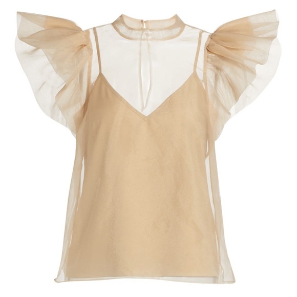 Jonathan Simkhai Beige Top (size small - no undershirt!) - Picture 1 of 7